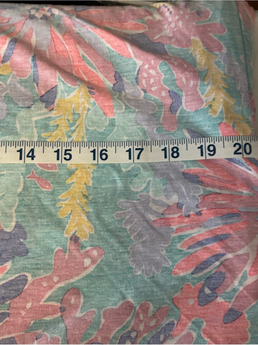 Lilly Pulitzer Turquoise Floral Caftan Coverup with Pink & Yellow Accents - Picture 5 of 8